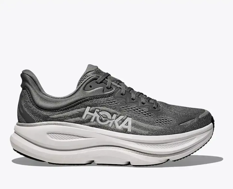 HOKA Bondi 9 Asteroid Silver - Men's Road Running Shoes & Trainers - front view