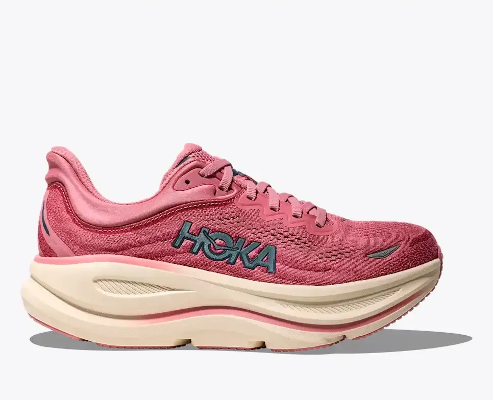 HOKA Bondi 9 Lingonberry Cranberry (Women’s) - Road Running Shoes - front view