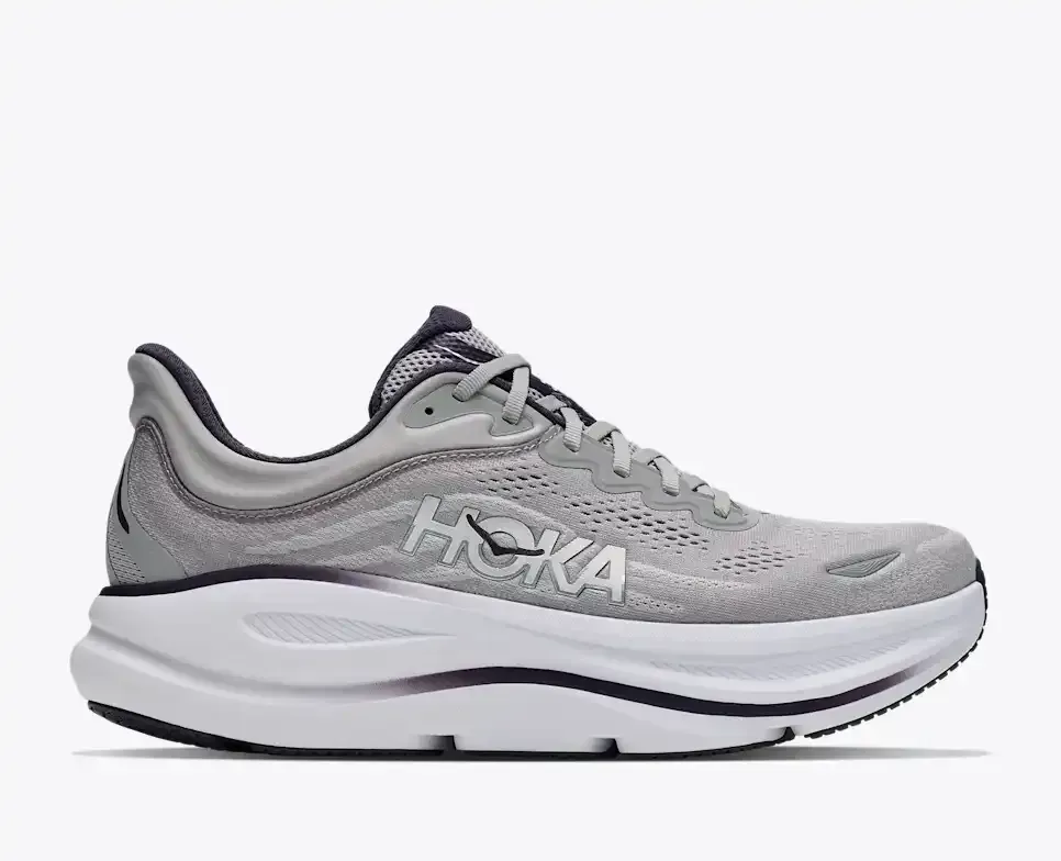 HOKA Bondi 9 Stellar Grey Squid Ink - Men's Road Running Shoes & Trainers - front view
