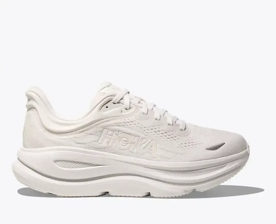 HOKA Bondi 9 White - Men's Running Shoes & Trainers - front view