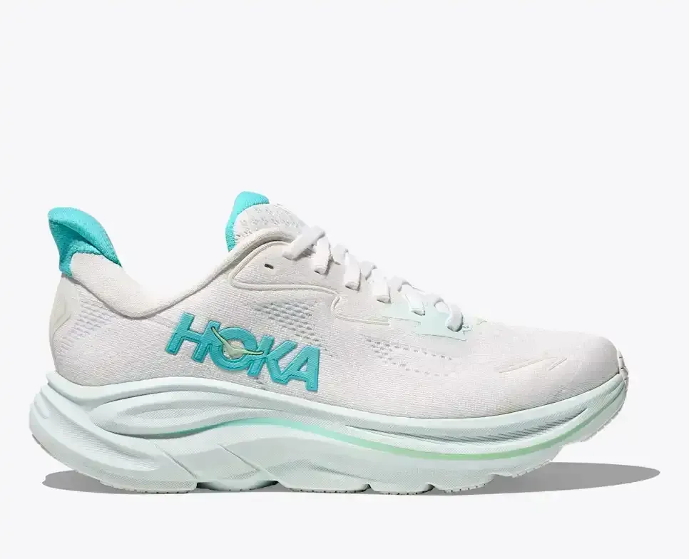 HOKA Clifton 10 White Cielo Blue (Women’s) - Clifton 10 - front view