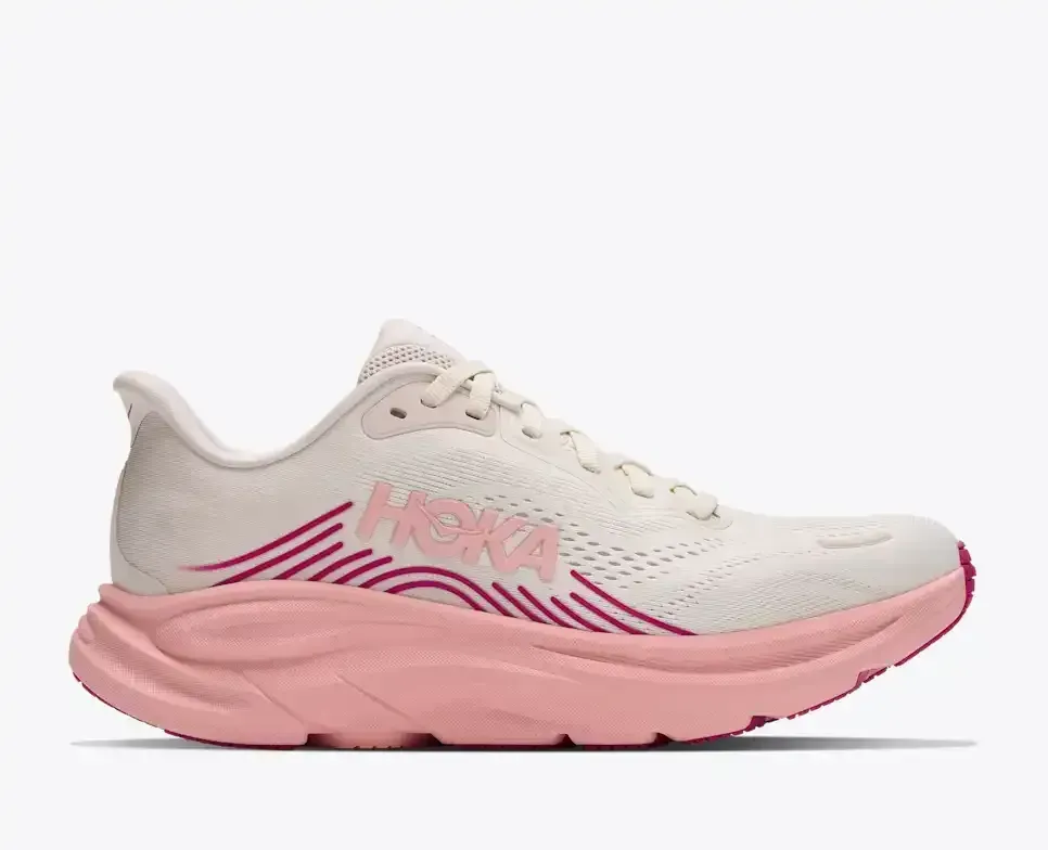 HOKA Clifton 11 Rose Cream Dewy Pink (Women’s) - Road Running Shoes - front view