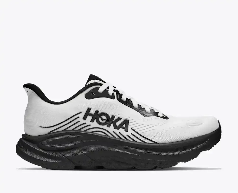 HOKA Clifton 11 White Black (Women’s) - Road Running Shoes - front view