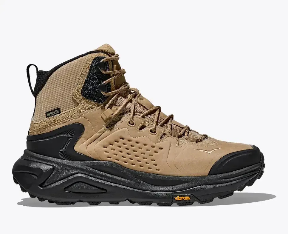 HOKA Elite Terrain System Kaha 3 GORE-TEX Khaki Black - Men's Running Shoes & Trainers - front view