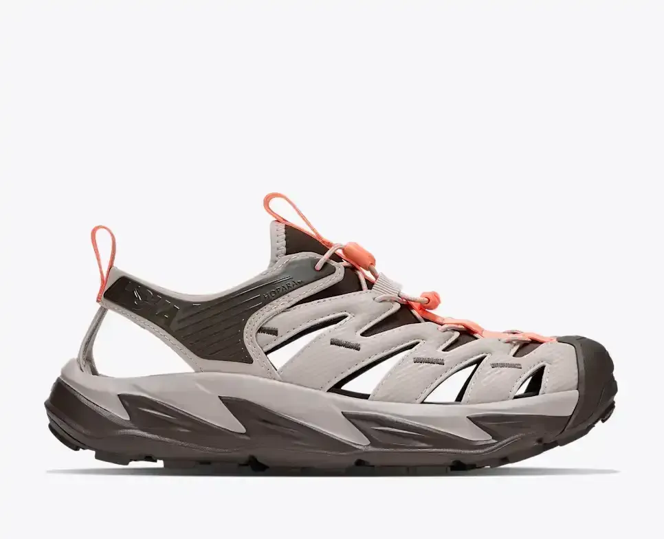 HOKA Hopara River Rock Grey Cliff Grey - Hiking Boots & Shoes - front view