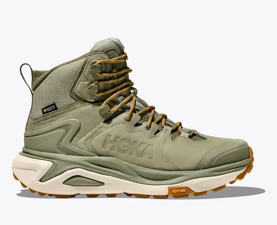 HOKA Kaha 3 Mid GORE-TEX Sea Moss Oat Milk - Hiking Boots & Shoes - front view