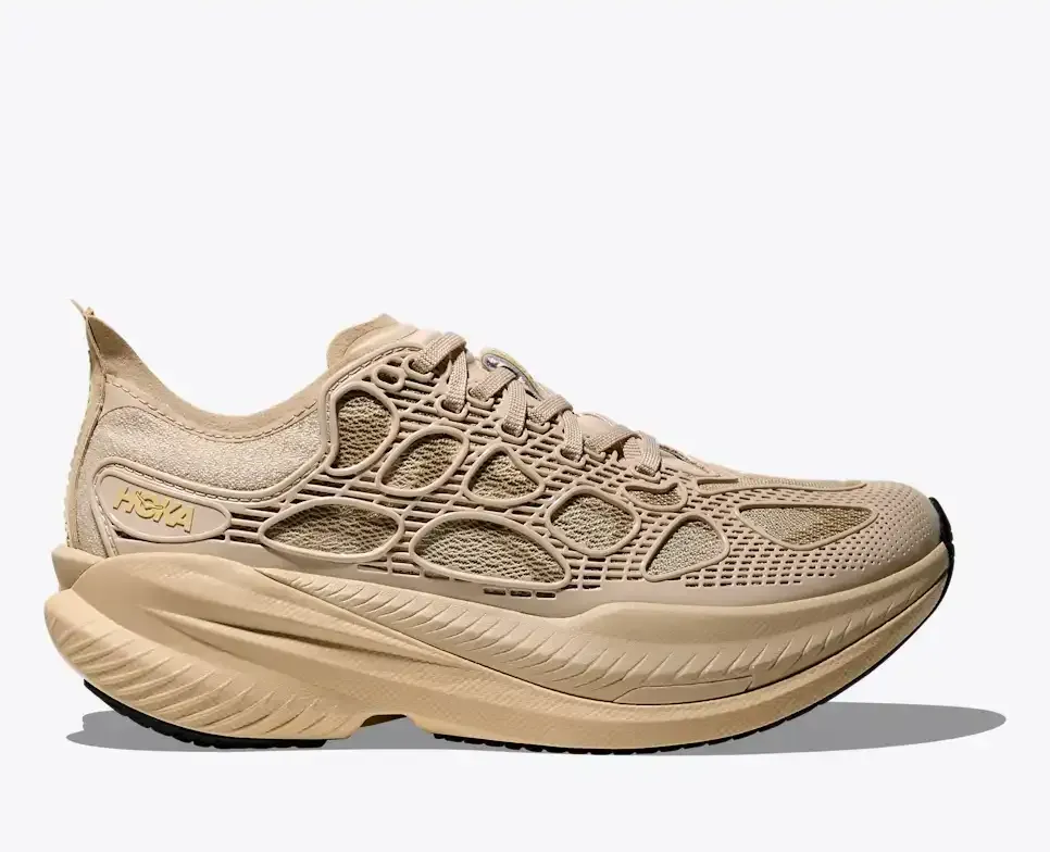 HOKA Mach X Caged Cream Split Pea - Men's Running Shoes & Trainers - front view