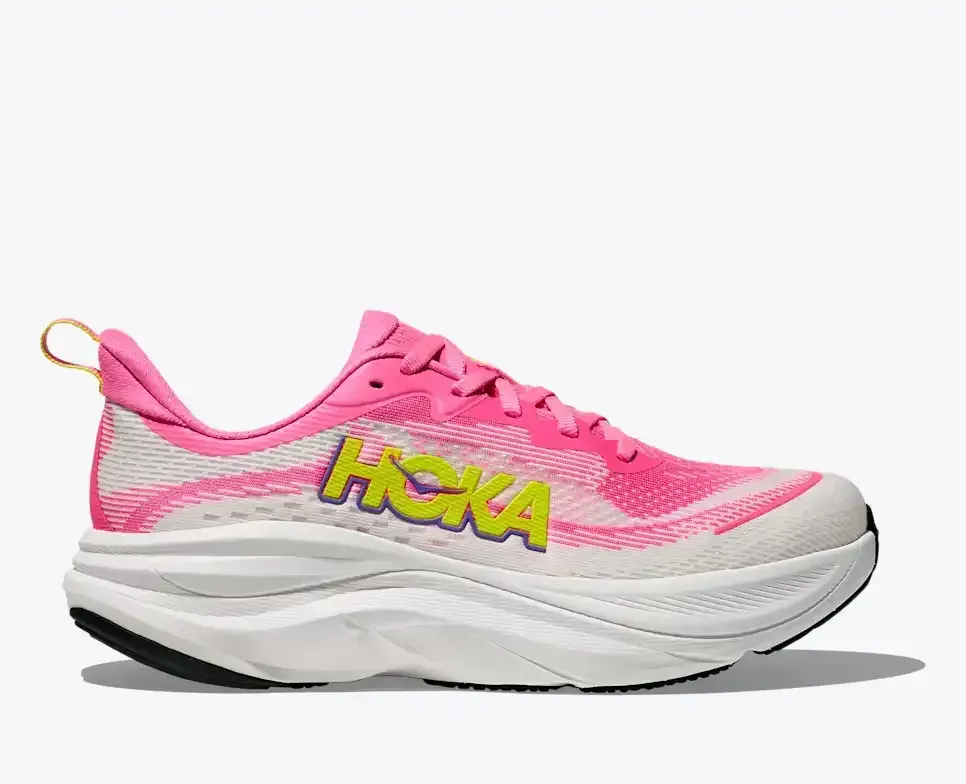 HOKA Skyflow Neon Rose Neon Citrus (Women’s) - Women's Running Shoes - front view