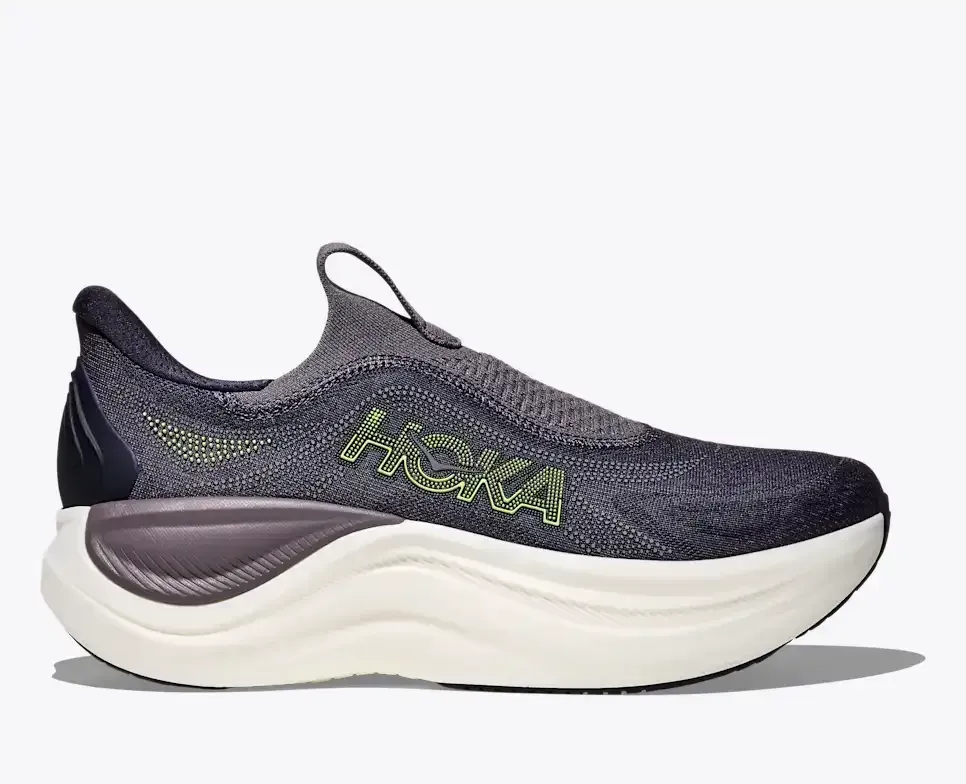 HOKA Skyward Laceless Squid Ink Neon Yuzu - Men's Running Shoes & Trainers - front view