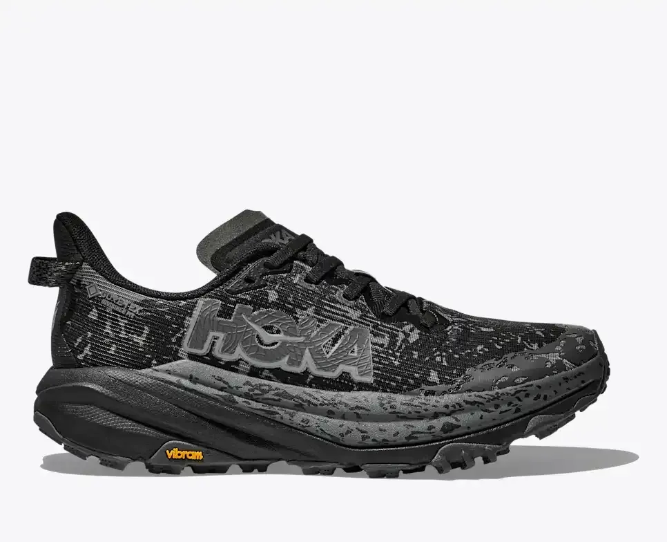 HOKA Speedgoat 6 GORE-TEX Black Outer Orbit (Women’s) - Women's Running Shoes - front view