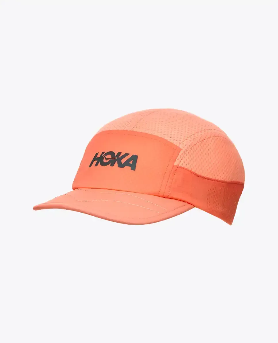 HOKA Trail Run Hat Neon Cantaloupe - Men's HOKA Exclusives - front view