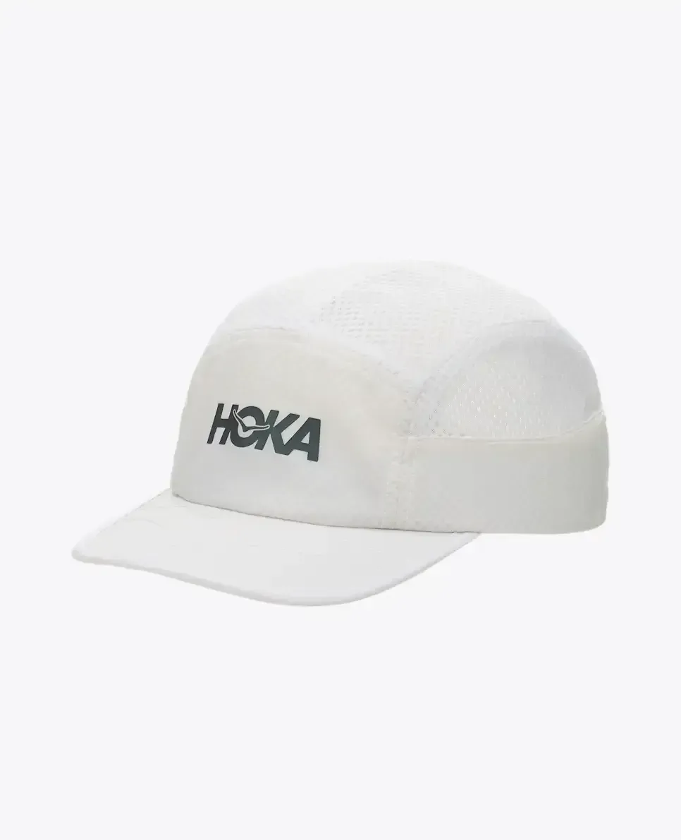 HOKA Trail Run Hat White - Men's HOKA Exclusives - front view